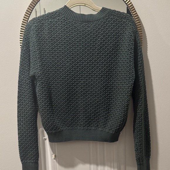 J. Crew Textured Dark Green Cardigan - Picture 3 of 3